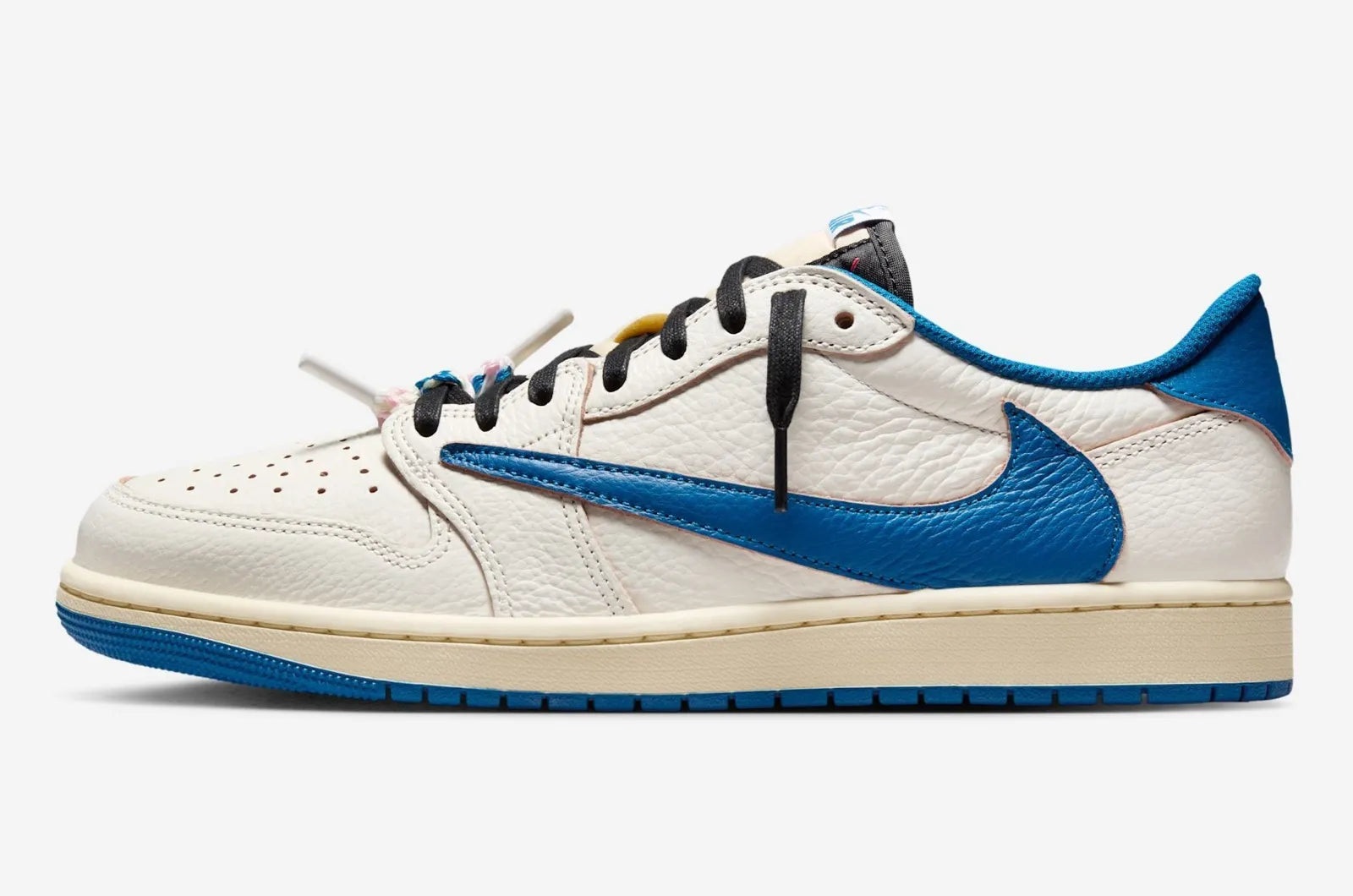 Fragment Design x Travis Scott x Air Jordan 1 Low Military Blue